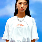 パリスヴーアイミーTシャツ/[UNISEX] ‘PARIS VOUS AIME’ T-Shirt (White)