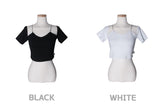 VチェーンショートスリーブクロップTシャツ / TOP(9290) V Chain Short Sleeve Crop Tee
