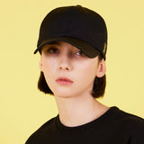 Stud Logo Nylon Newsboy Ball Cap Black