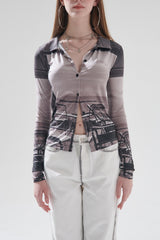 サンセットカラーシャツ / SUNSET COLLAR T-SHIRT
