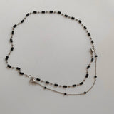 マスクストラップ2WAYチョーカーネックレス / ub Mask Strap Two-Way Black Choker Necklace