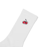 CHERRY LOGO STANDARD SOCKS [WHITE]