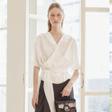 [LINE] Wrap Strap Blouse (6696643690614)