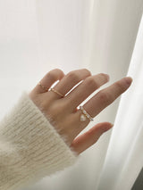 シャイニングハートレイヤードリングセット / Shining Heart Layered Ring Set