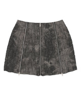 [NF] BILLOW ZIPPER MINI SKIRT (CHARCOAL)_F23ZC856