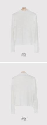 ソフトベーシックハイネックTシャツ（5色）