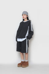 2wayナイロンスェットシャツ / two-way nylon sweatshirt