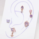 ラブリーパープルハートピアス / [Styling] Lovely Purple Heart Piercing 5 Set