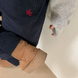 ナッピングエンブロイダリー2WAYジョガーパンツ / [Bellied made] napping embroidery two-way jogger pants
