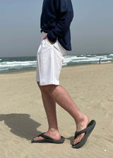 ポートコットン２タックハーフパンツ