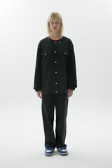 スプライスドデニムジャケット / Spliced denim jacket (black)