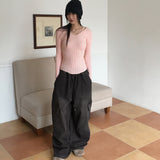[MADE] Copter Vintage Washing Two-Way Banding Big Cargo Long Wide Denim Pants