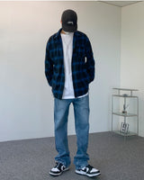 カットオーバーチェックシャツ / Cutting over-checkered shirt (6628253991030)