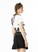 アンバランスストリングクロップTシャツ/UNBALANCE STRING CROP-T