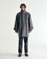 UNISEX WOOL RAGLAN HIDDEN COAT M - TWILL GRAY (6636060672118)