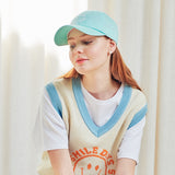Smile embroidery ball cap (6687362875510)