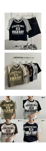 フィールドナグランクロップド半袖Tシャツ / Field Naglan Cropped Short Sleeve Tee