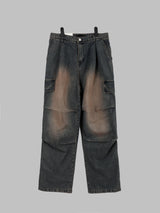 Fake cargo denim pants