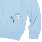 カシミアストラクチャーニッティングカーディガン/CASHMERE STRUCTURE KNITTING CARDIGAN-SKY