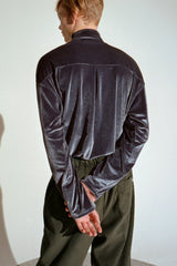 "PRE-ORDER 11/09~" DROP-SHOULDER VELVET TURTLE-NECK TEE / [プレオーダー11月09日〜] ドロップショルダーベルベットタートルネックTシャツ (4578690531446)
