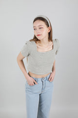 ストライプパフTシャツ / Stripe Puff T-shirt Ivory