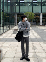 LMN ラウンドヒドゥンカーディガン / LMN Round Hidden Cardigan (5 colors)