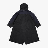 ウォータープルーフフードロングシェルパーカー ネイビー