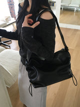 Minte Eyelet Strap Leather Big Shoulder Crossbag