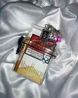 Summer gummy bear Cigarette & lighter case (bear pendant blue->green) (6672842260598)