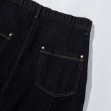 ディープタックポイントデニムパンツ / DEEP TUCK POINT DENIM PANTS - BLACK