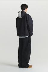 HOOD ZIP UP JACKET (charcoal mix)