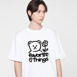 ドローイングフェイバリットシングショートスリーブT / Drawing FAVORITE THINGS Short Sleeve Tee_White/Black Logo