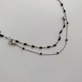マスクストラップ2WAYチョーカーネックレス / ub Mask Strap Two-Way Black Choker Necklace