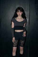 レースインナーショーツ/lace inner shorts - black