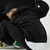 オーバーフィットレタリングパーカー/OVERFIT LETTERING HOODIE-BLACK