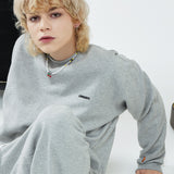 オーバーフィットスウェットシャツ/OVERFIT SWEAT SHIRT-MELANGE GREY
