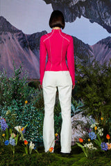レッグティッシュセミブーツカットパンツ / Leg Tissue Semi Bootcut Pants WHITE