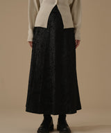 VELVET FLARE SKIRT