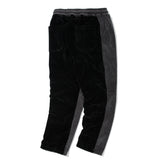 VELOUR CORDUROY TWO TONE PANTS (CHARCOAL BLACK)