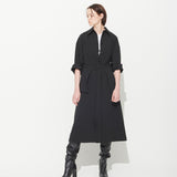 POCKET BELTED DRESS, BLACK (6629500125302)