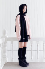 Knit Balaclava Long muffler (BLACK)