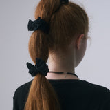 RIBBON SCRUNCHIE, BLACK