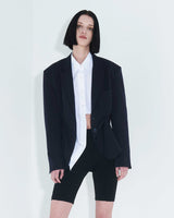 ピンチドテーラードジャケット / DOZI - Pinched Tailored Jacket _ Dark Navy