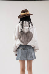 Love Fringe Hoodie (White)