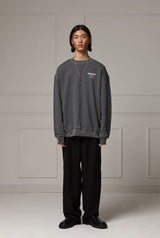 Pigment washed crewneck - Charcol (4622122123382)