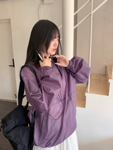 スピンファンクショナルナイロンセミジップアップストリングロングスリーブフーディTシャツ