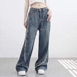 Weather Cable Vintage Denim Pants (belt set)