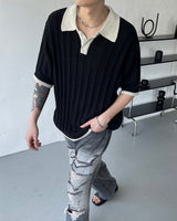 オーンショートスリーブブックルニットウェア / OWN Fnatic Short-Sleeved Bookle Knitwear (2 colors)