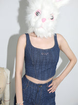 0 7 wave denim bustier (6601592701046)