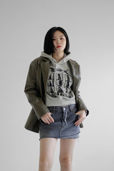 フォルドデニムスカート/folded denim skirt